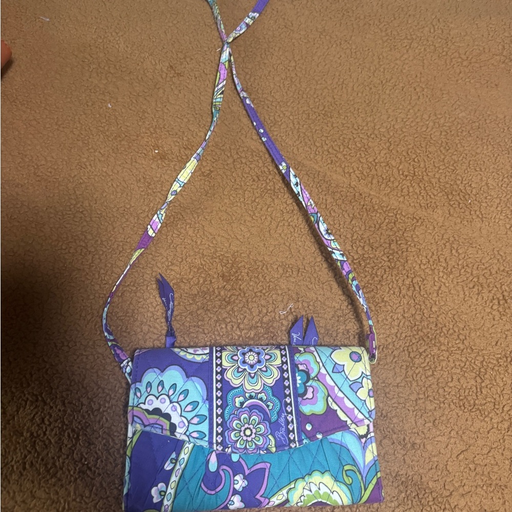 Vera Bradley Women's Floral Crossbody Bag - Purple